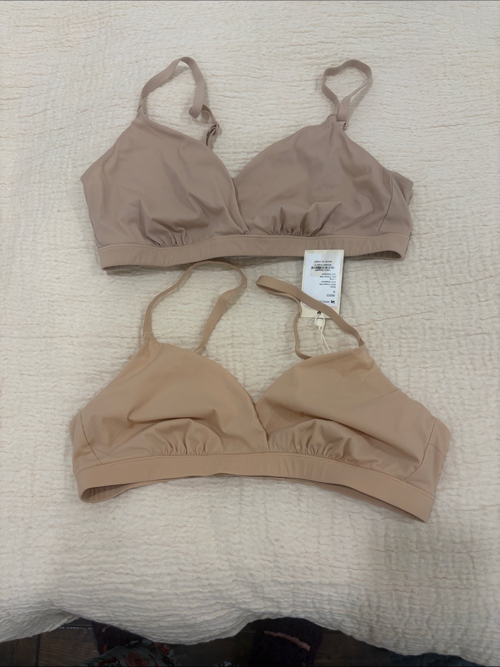 Wireless Light Nude Bralette  Pair
